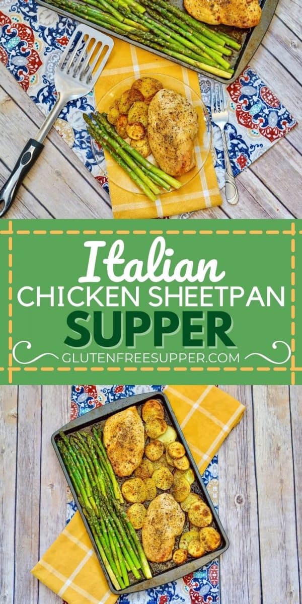 sheetpan itallian chicken and veggie dinner
