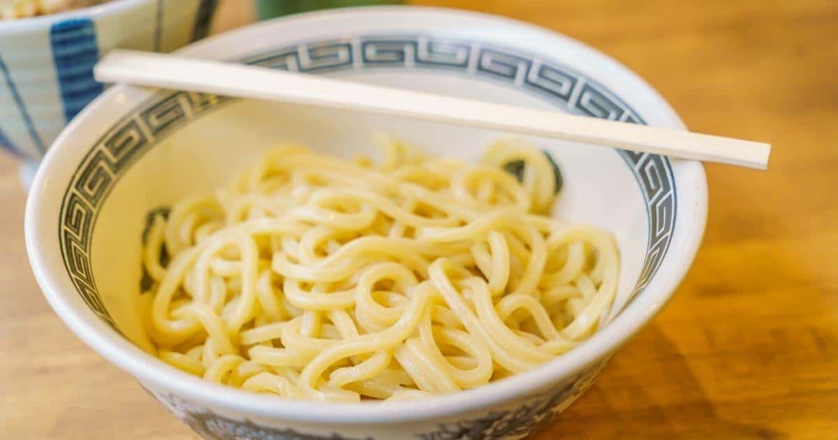 a bowl of gluten free ramen noodles