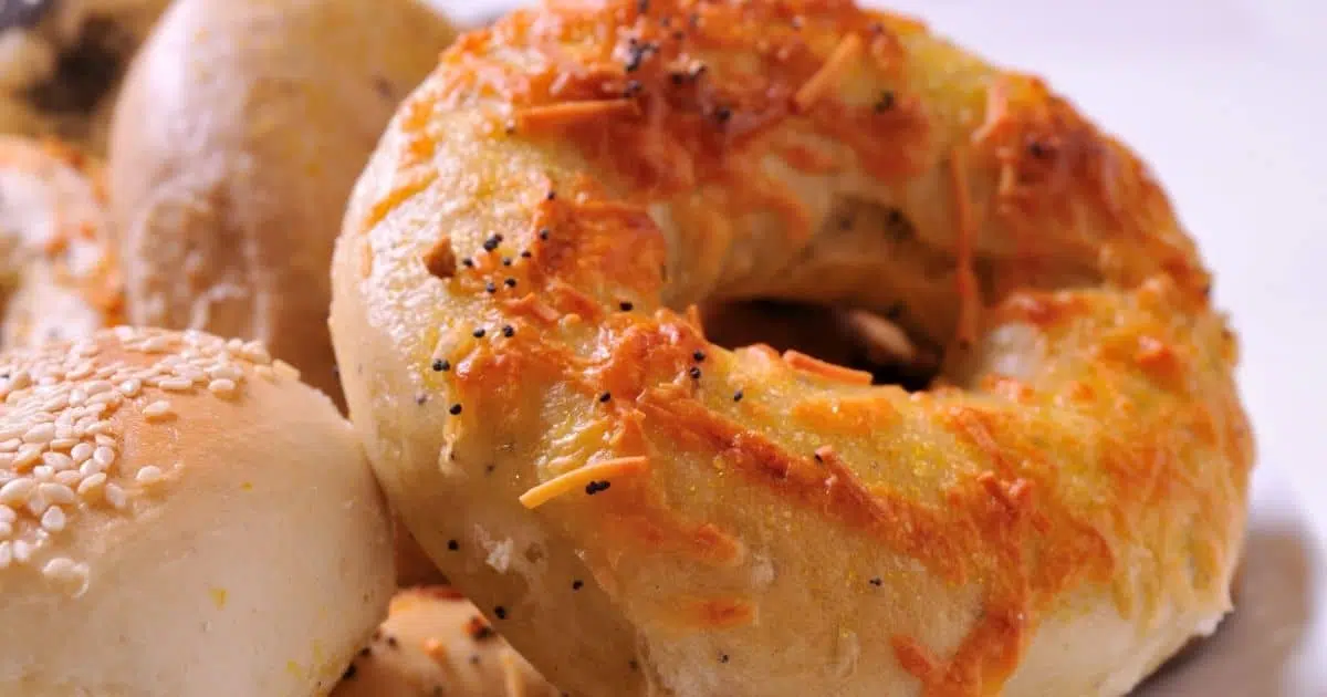another close up view of the best gluten free bagels