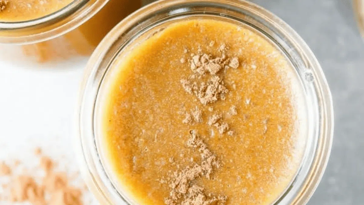 Pots of pumpkin custard.