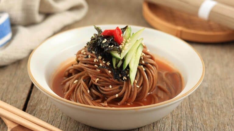 Bibim Guksu Soba Noodle, Buckwheat Cold Noodle Soup