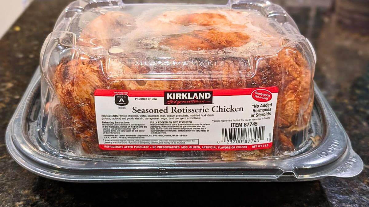 A kirkland signature rotisserie chicken.