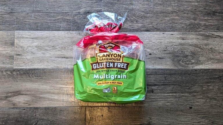 A bag of Canyon Bake House gluten free bread.