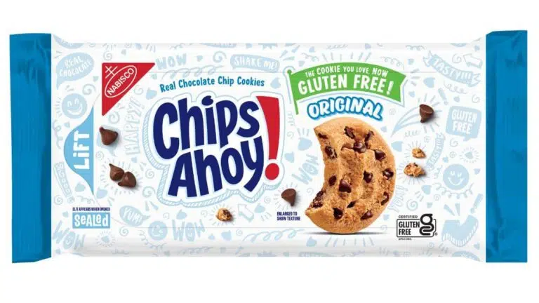 A package of Chips Ahoy! gluten free cookies.