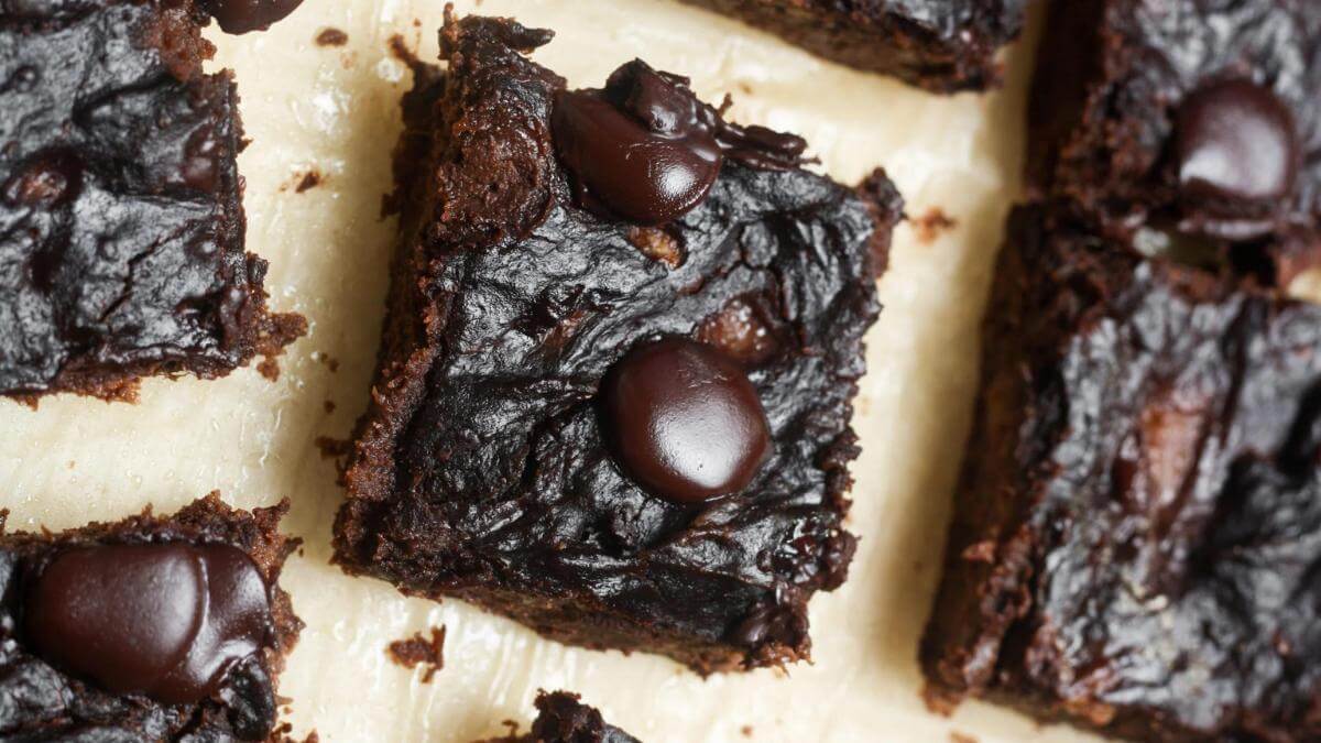 Double chocolate brownies.