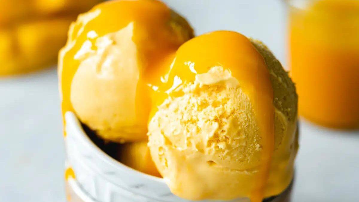 Mango ice cream.