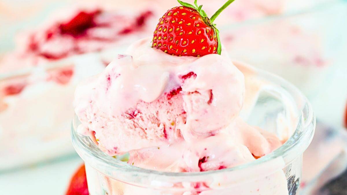 Strawberry cottage cheese ice cream.