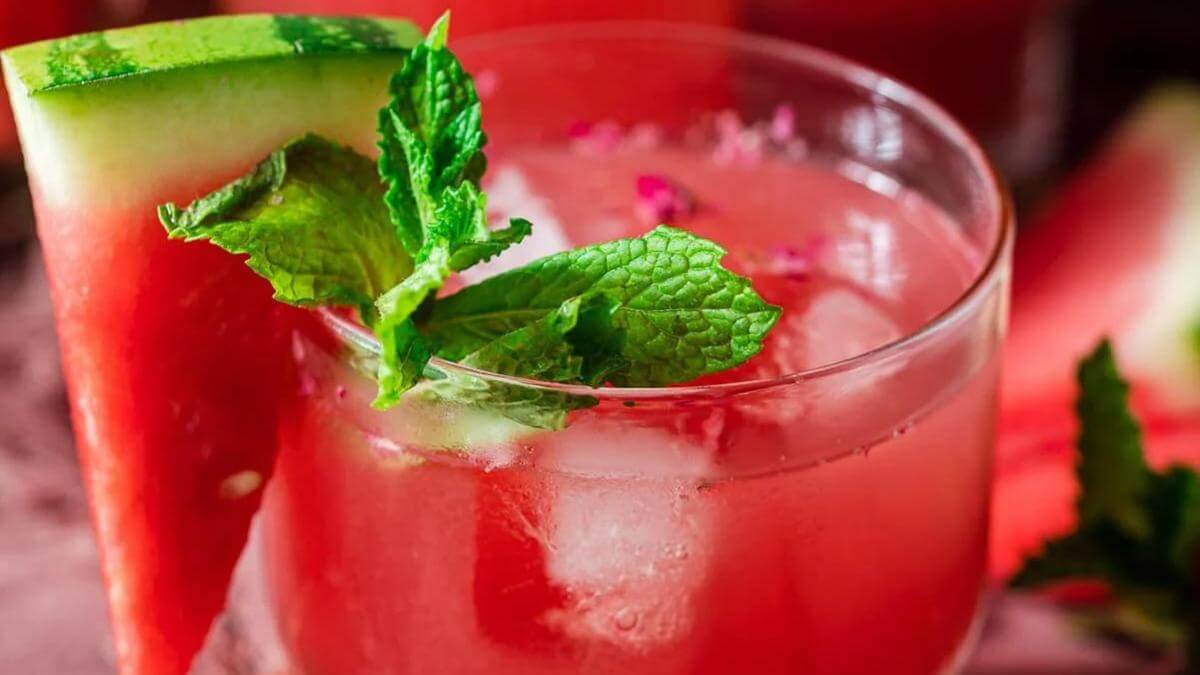 A watermelon rose cooler drink.