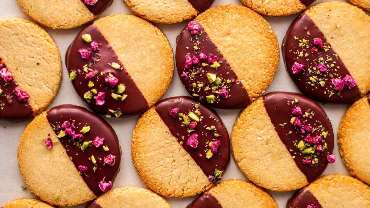 Frosted shortcake cookies.