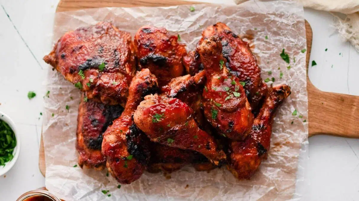 Baked bbq chicken.