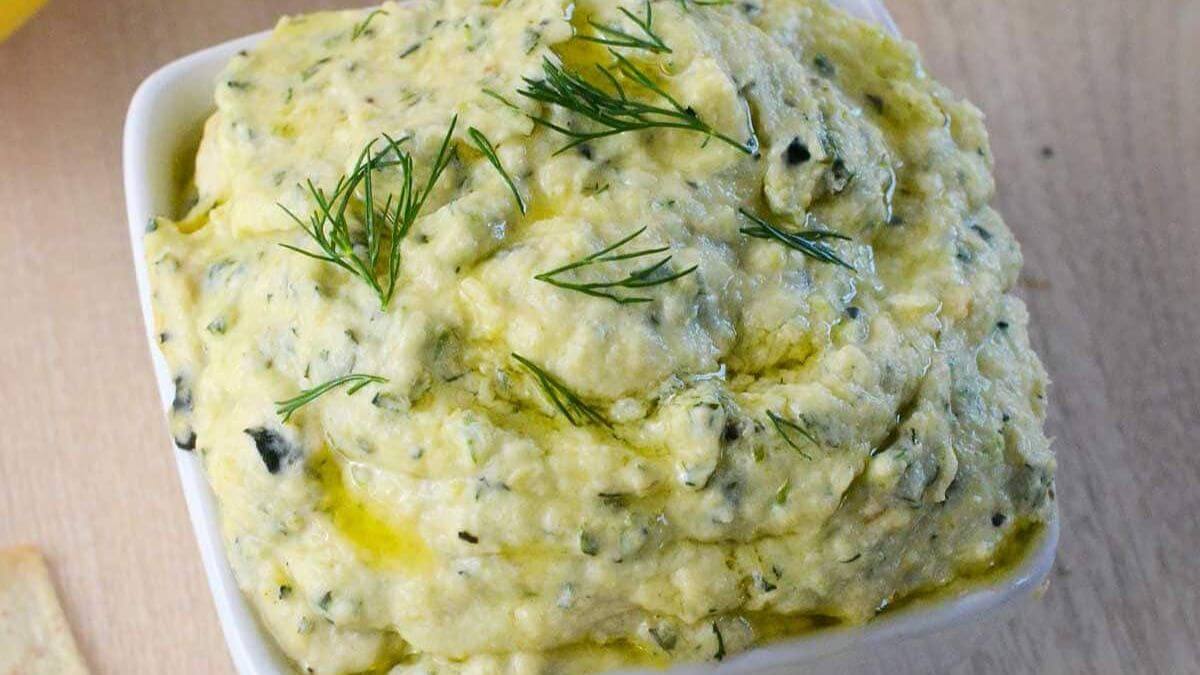 lemon and dill roasted zucchini dip