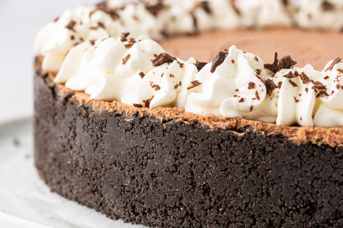 Chocolate cheesecake.