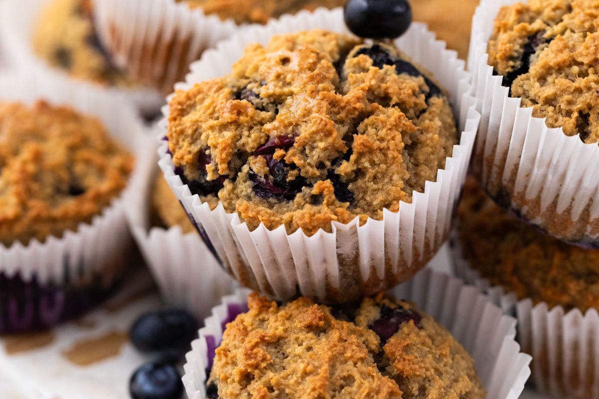 Banana blueberry muffins.