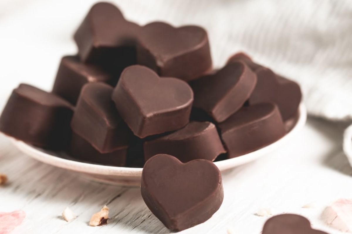 Heart shaped chocolates.