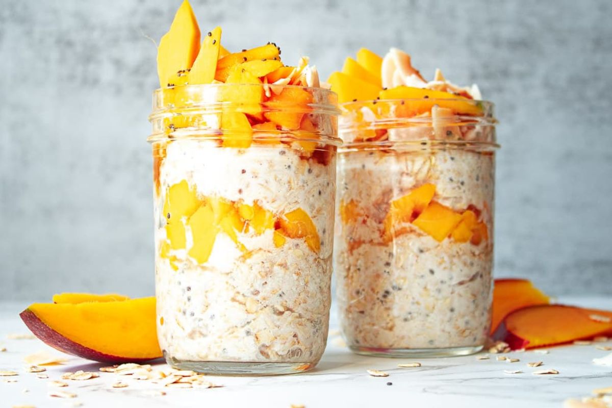 Mango overnight oats.