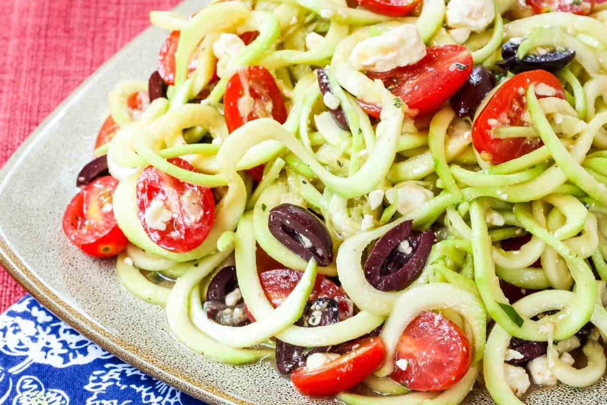 Zoodle greek salad.