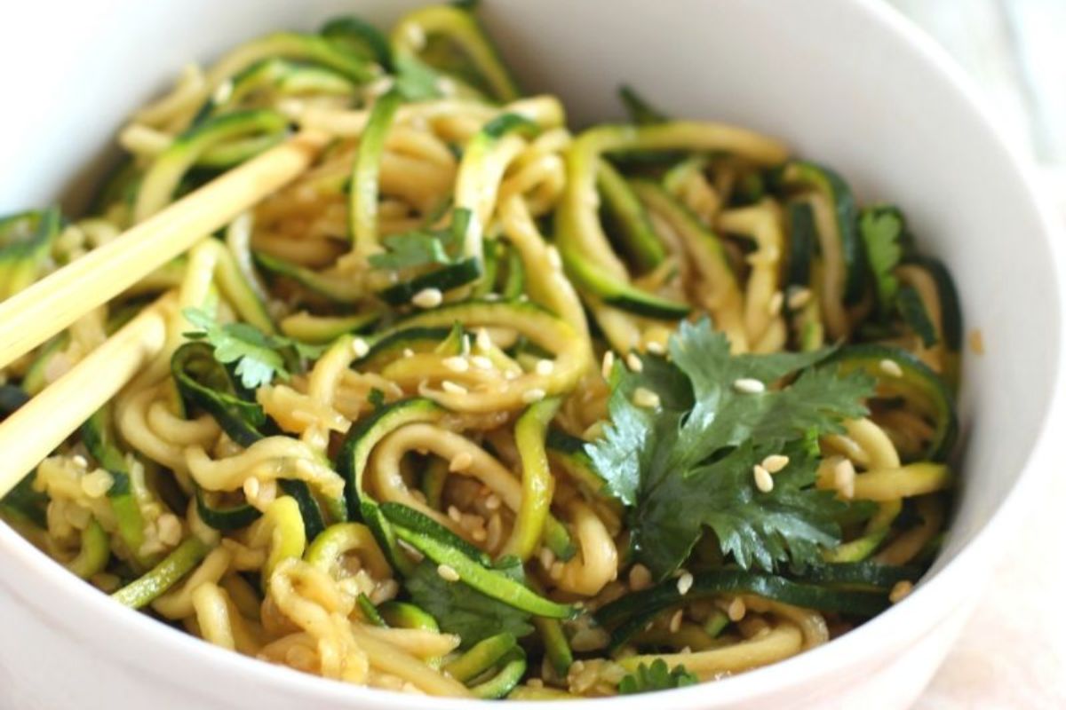 Asian zucchini noodles.