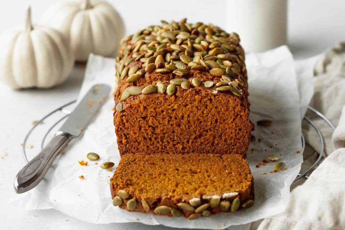 A loaf of pumpkin bread.