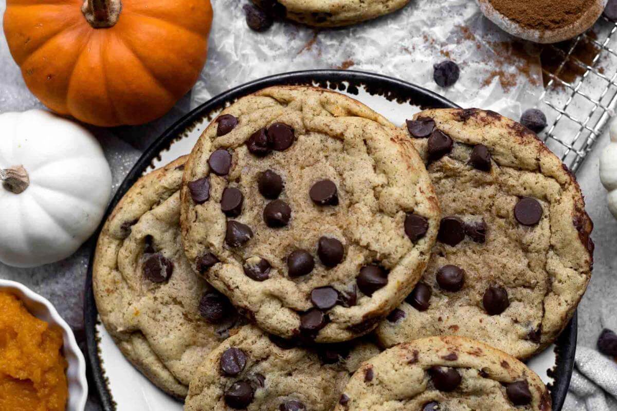 Pumpkin chocolate chip cookies.