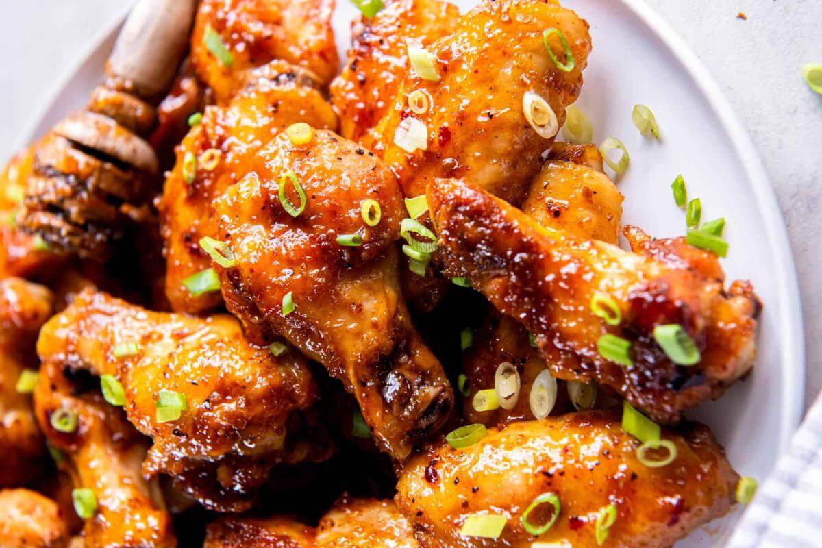 Hot honey chicken wings.