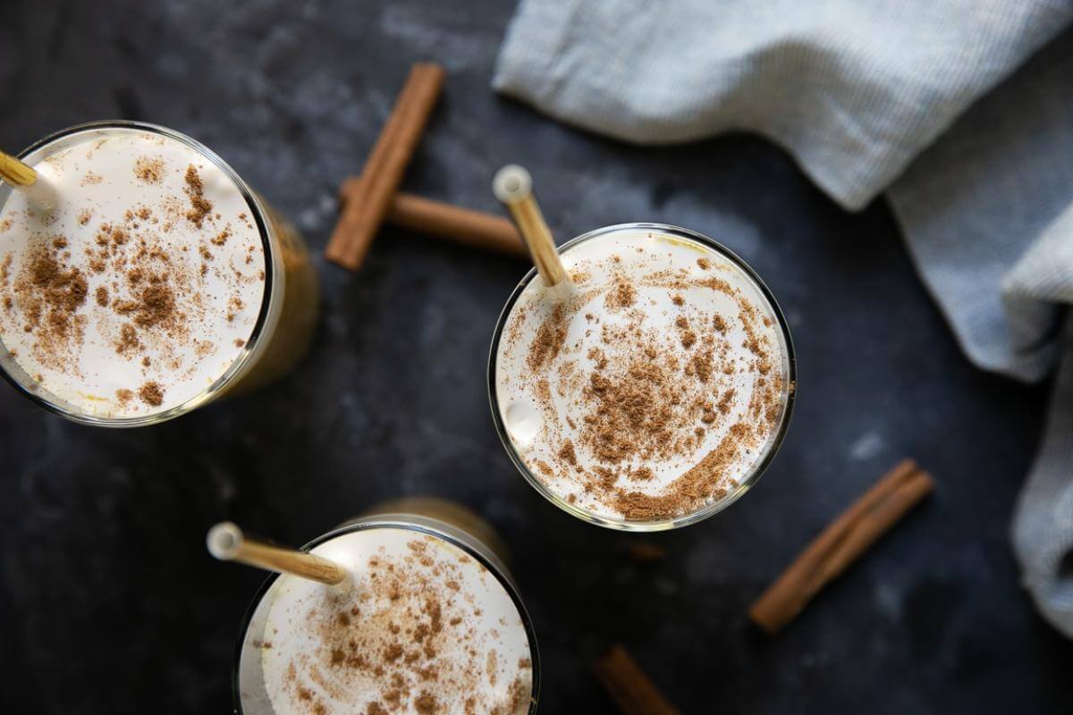 Three pumpkin smoothies.