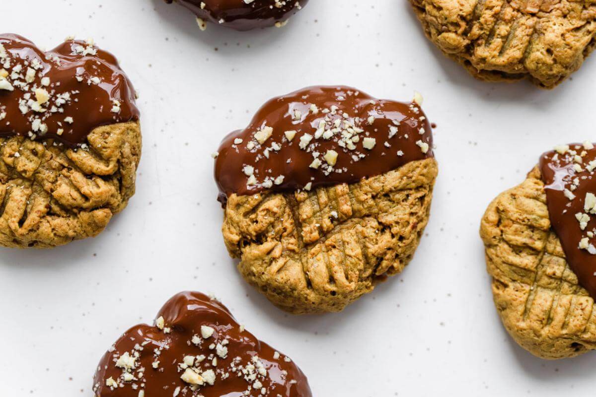 Peanut butter protein cookies.