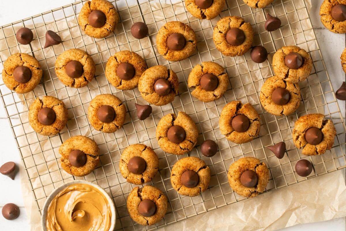 Peanut butter blossom cookies.