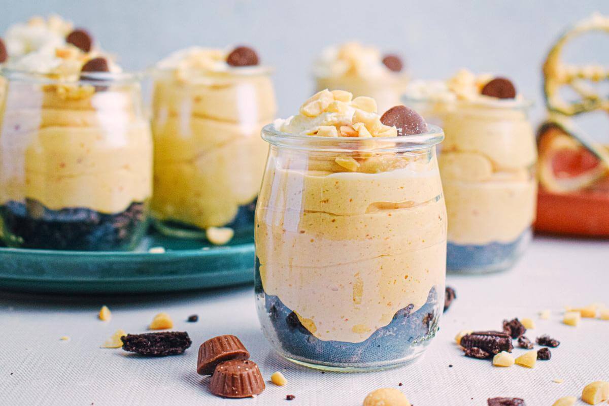 Peanut buttter mousse.