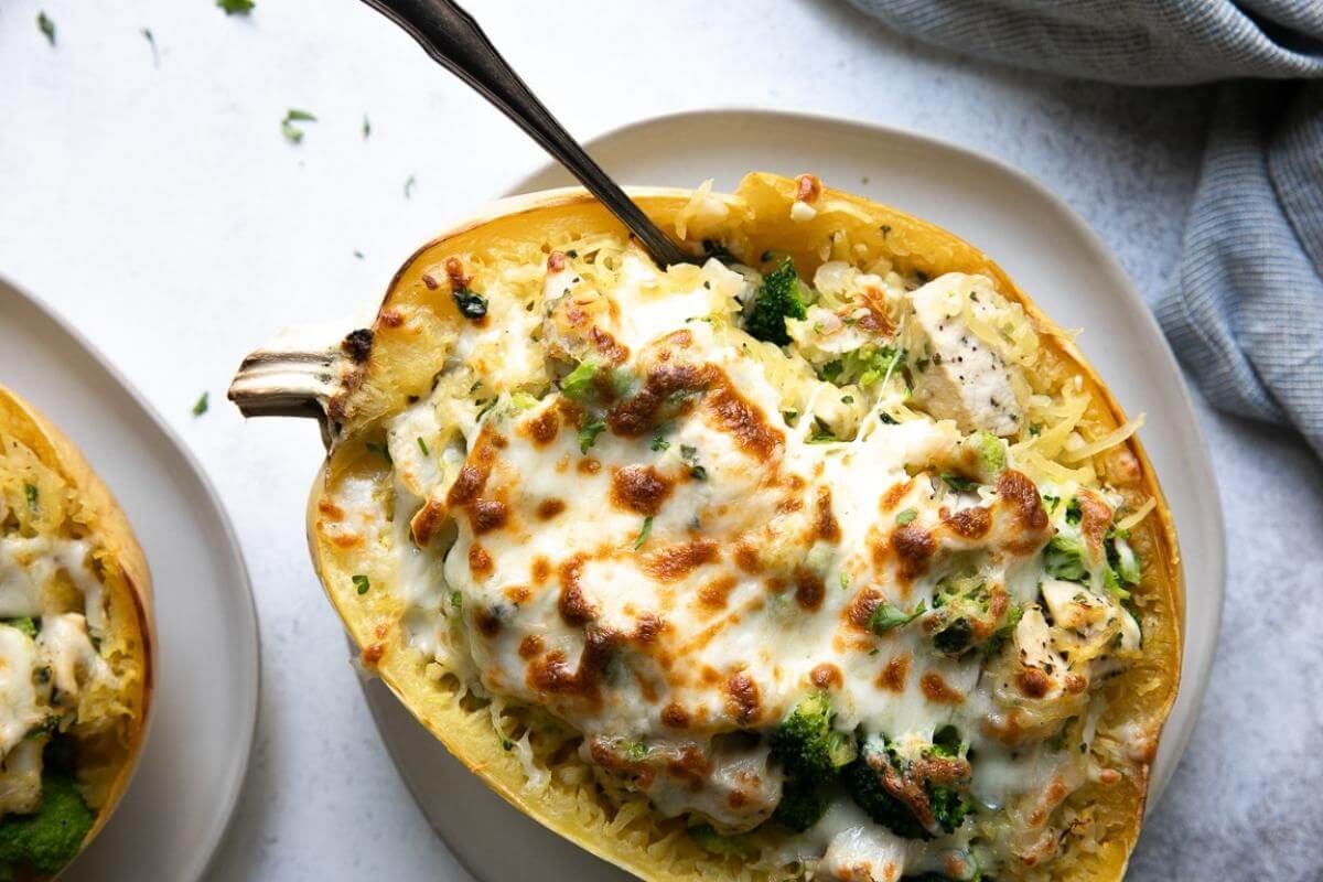 Stuffed spaghetti squash.