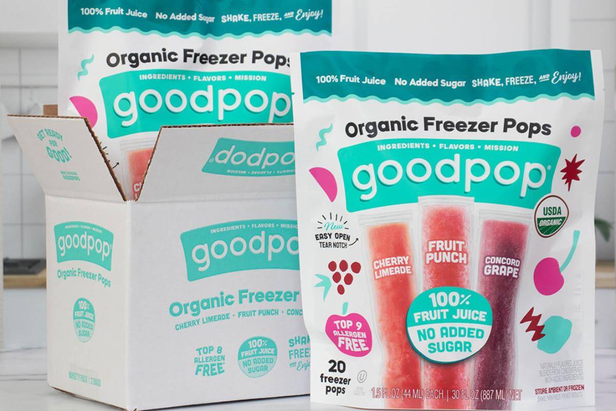 GoodPop popsicles in the package.