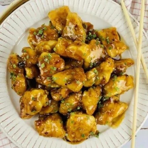 Honey garlic chicken.