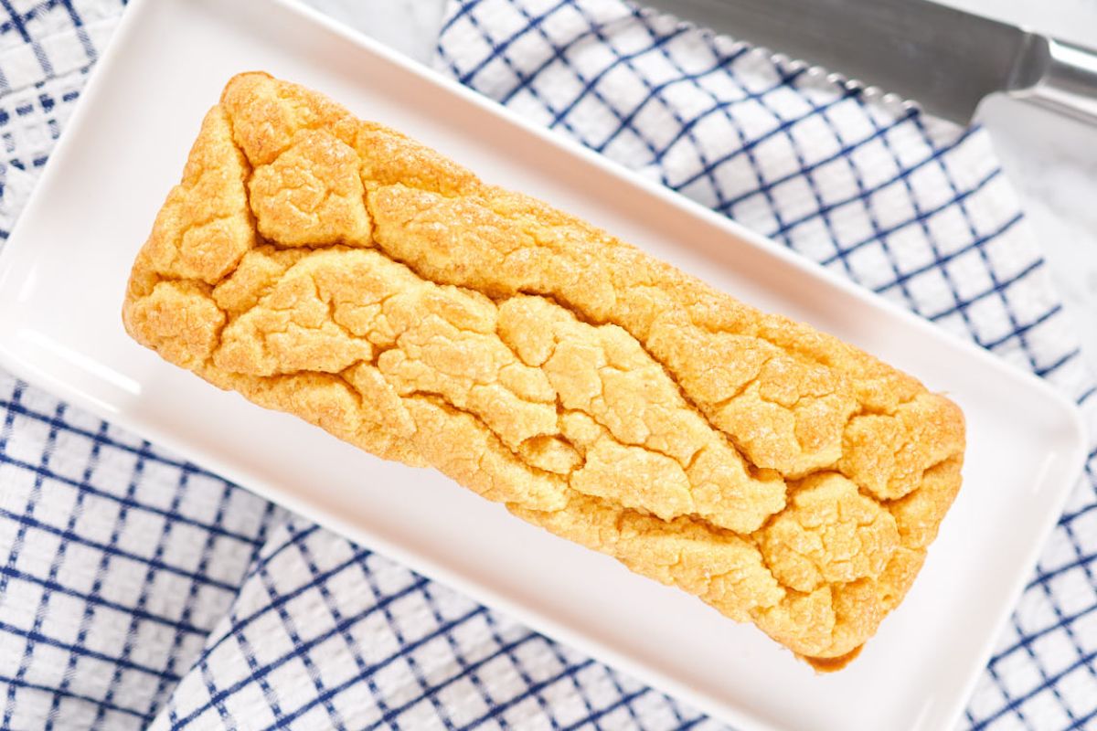 Chicken Flour Bread served on a plate.