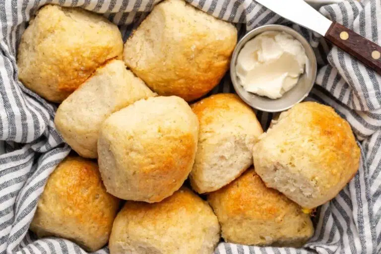 Gluten Free Dinner Rolls with butter.