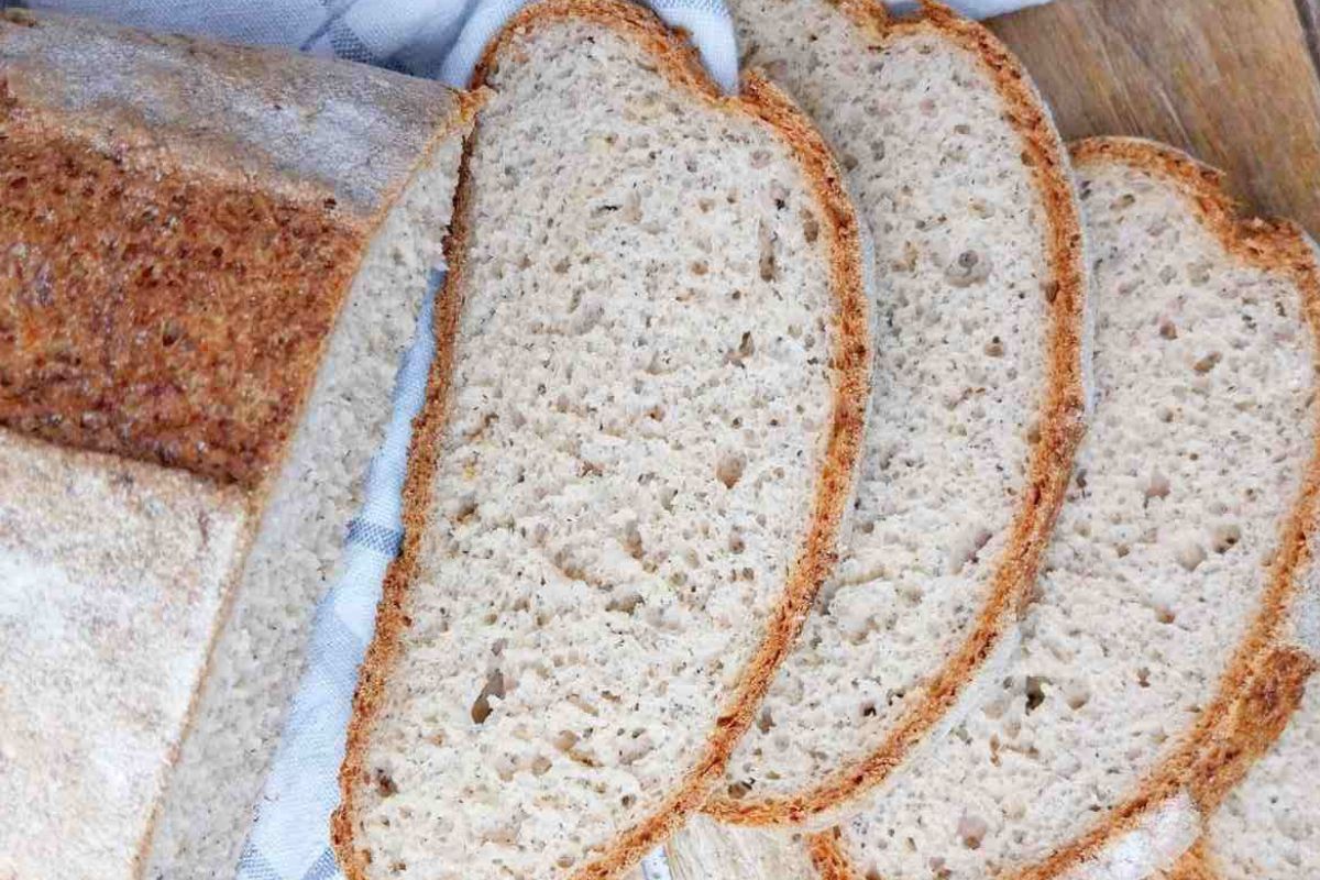 Sliced Gluten-Free Dutch Oven Bread.