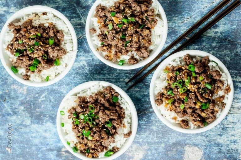 Korean beef bowls.