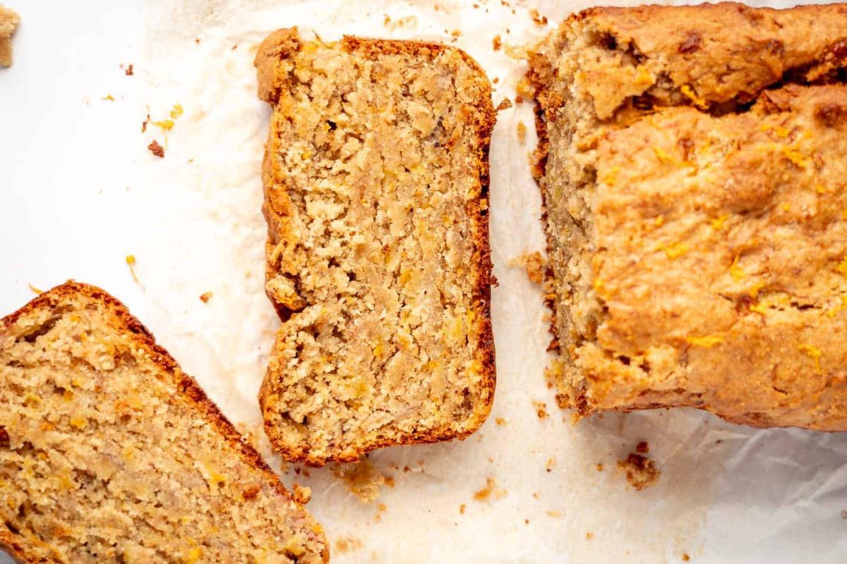 Close up look of Sweet Plantain Bread.