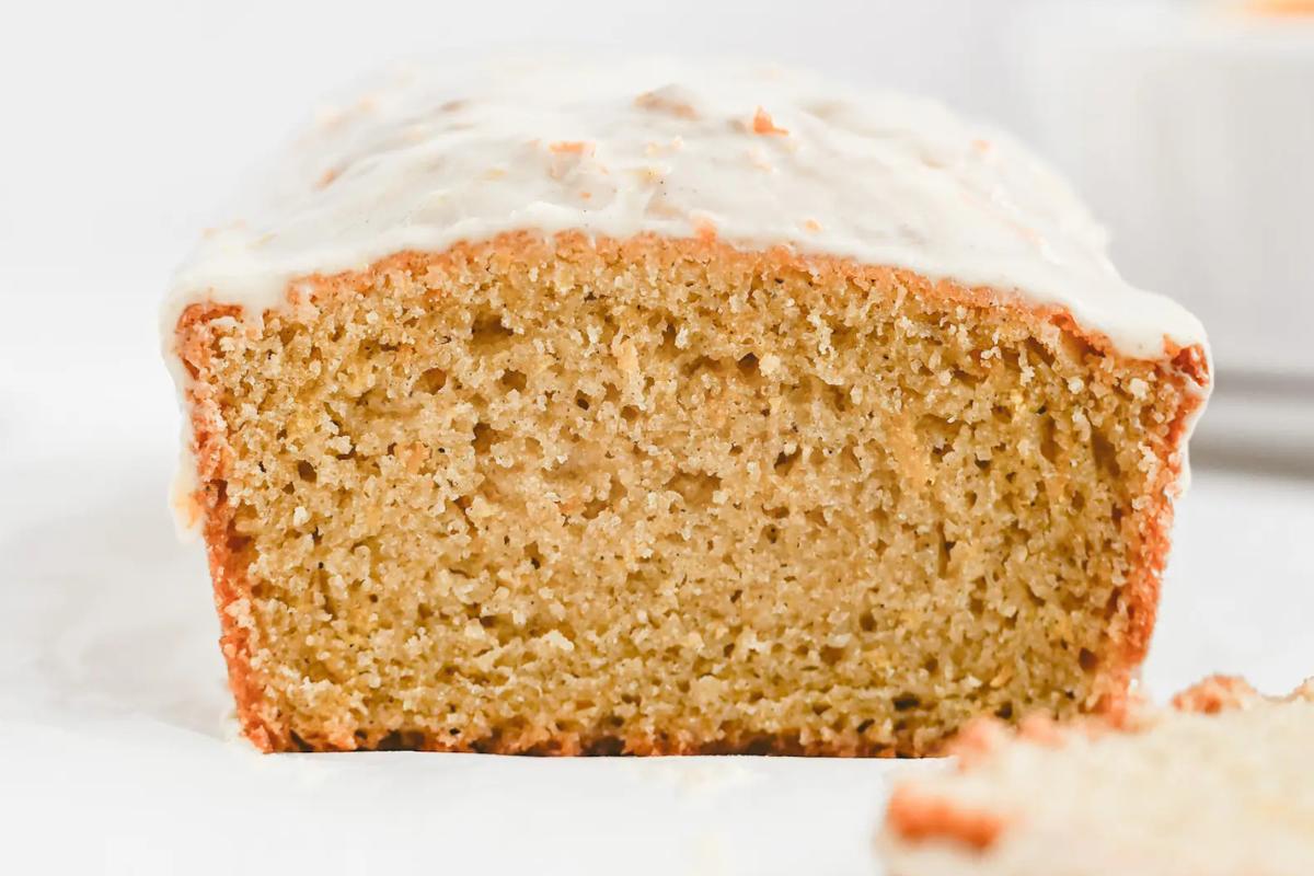 A loaf of Gluten-Free Orange Cardamom Bread.