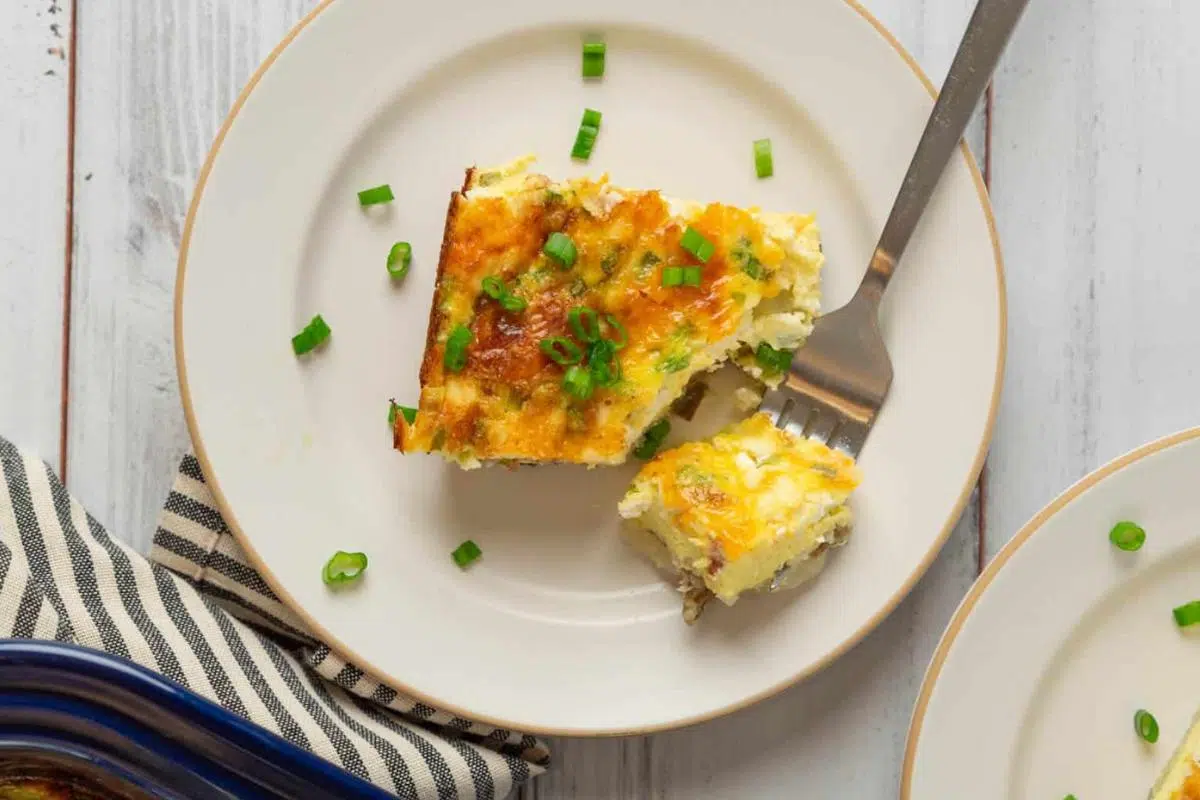 Jalapeno Popper Hash Brown Breakfast Casserole.