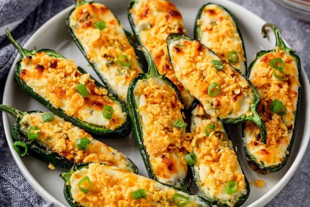 Jalapeno Poppers served on a plate.