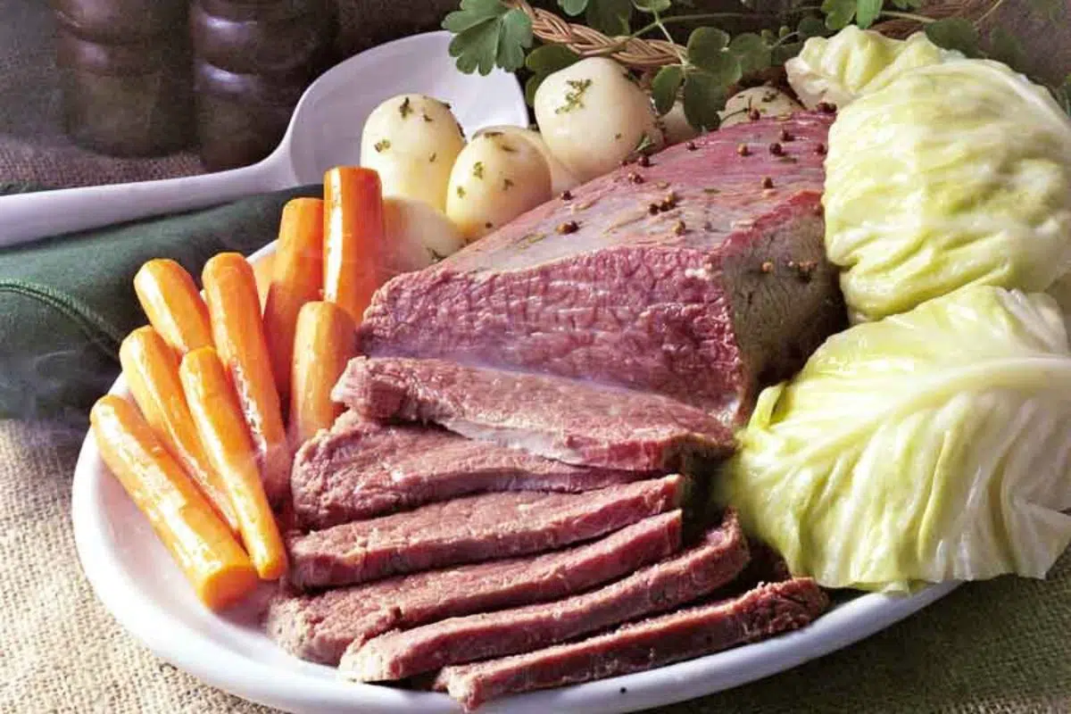 Corned Beef served in a Plate.