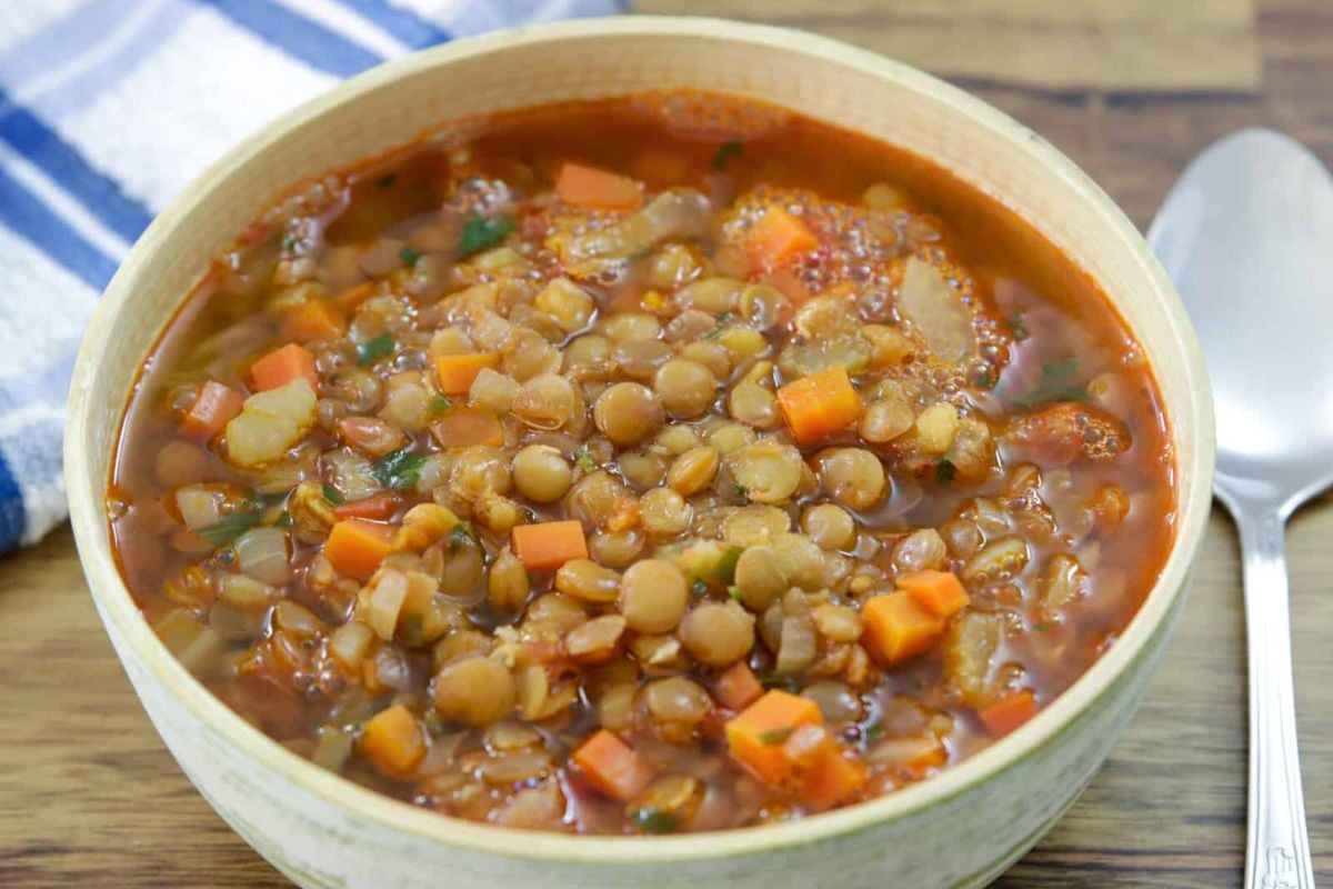 A bowl of Lentil Soup.