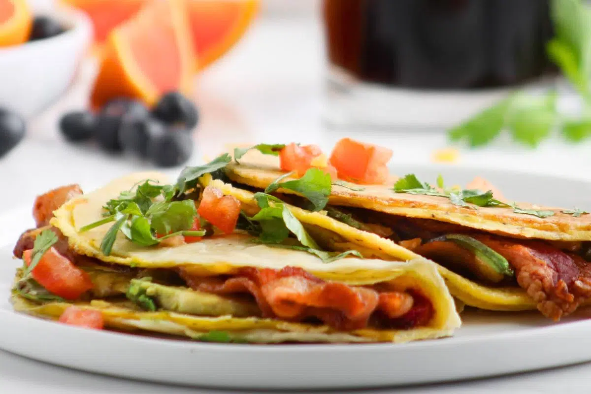 The Easiest Crispy Breakfast Tacos on a plate.