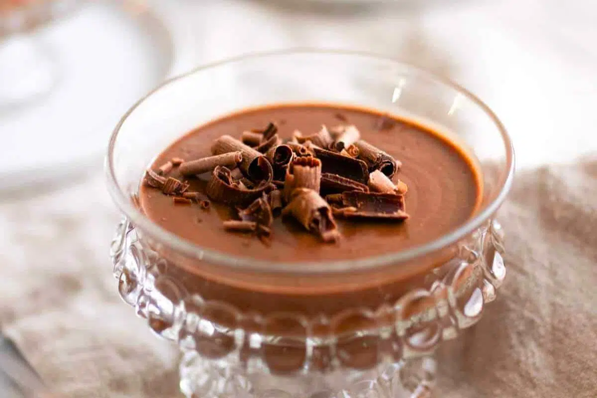 Chocolate Pudding in a glass.