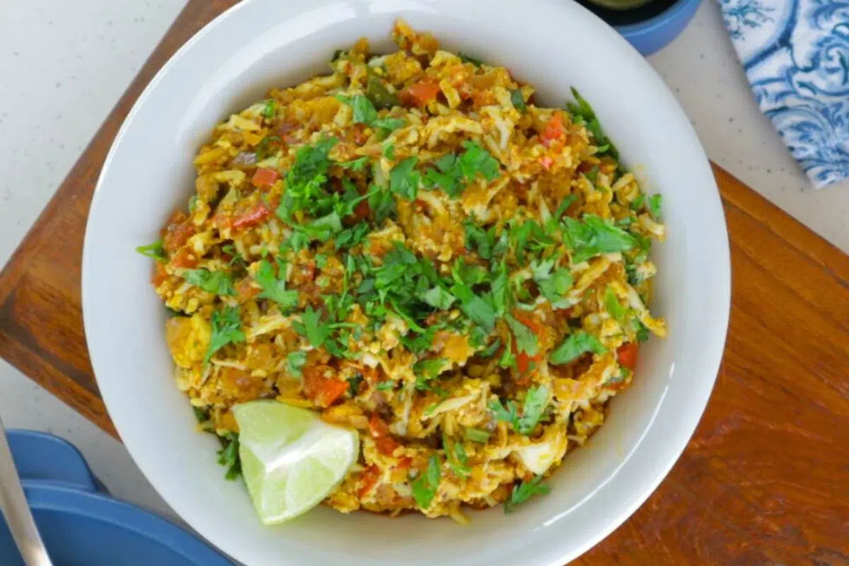Egg Keema close up look.