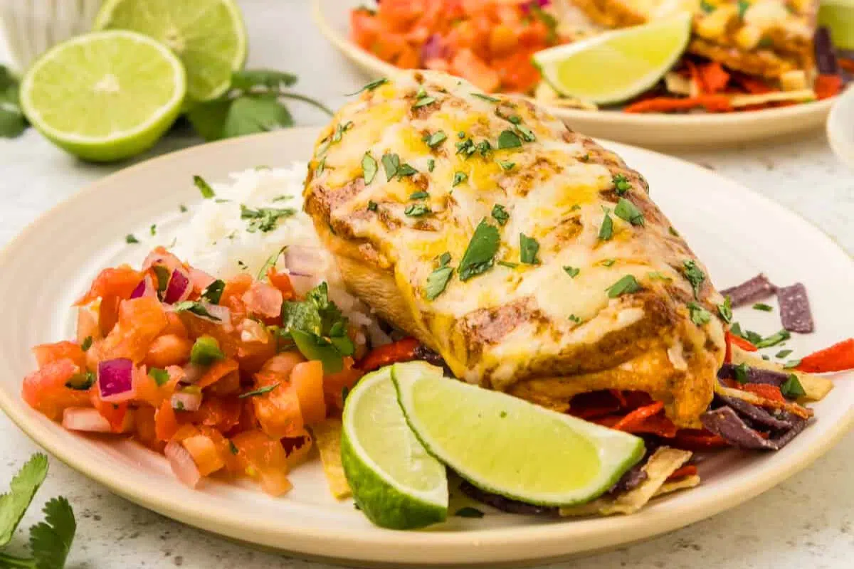 Fiesta Lime Chicken garnished with chopped cilantro.