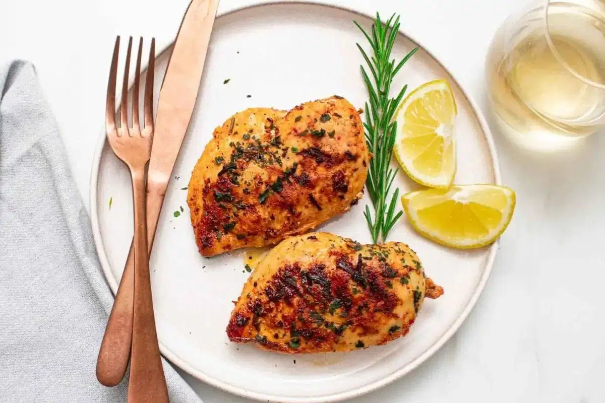 Grilled Rosemary Chicken served on a plate.