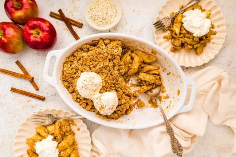 Apple Crisp overhead view.