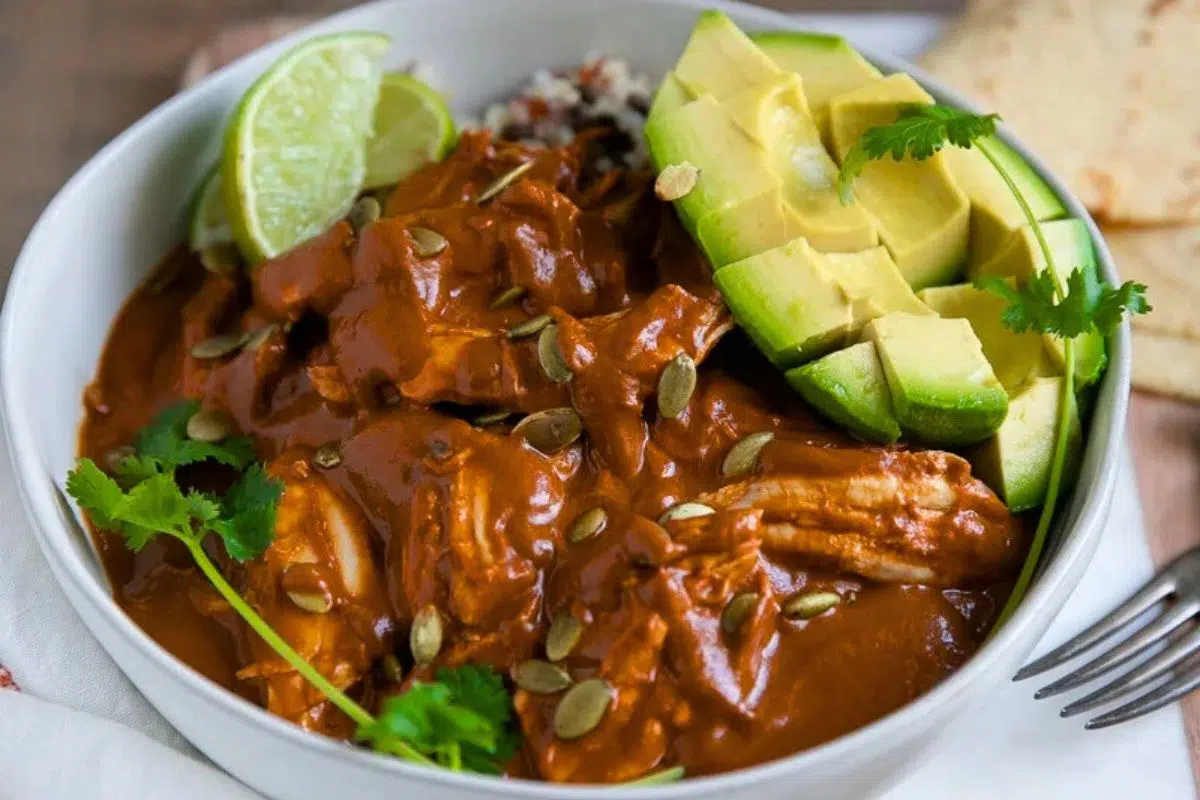 Mexican Mole Sauce close up look.