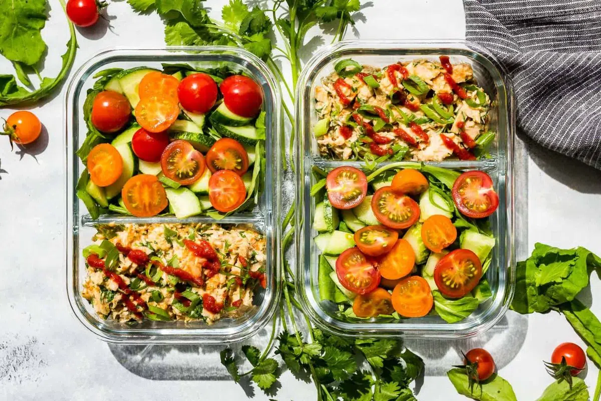 Spicy Tuna Salad in containers.