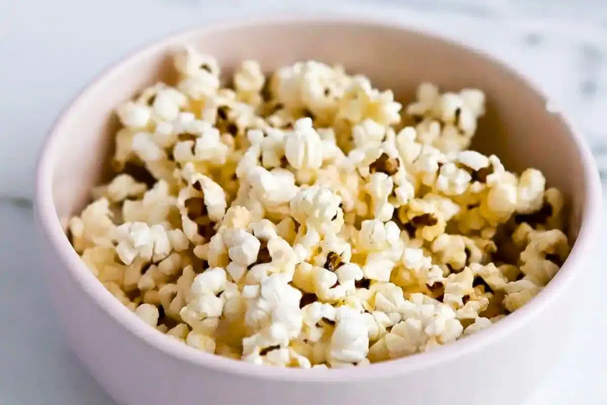 Air Fryer Popcorn in a bowl.
